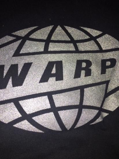 warp:Black Hoodie シルバーロゴ