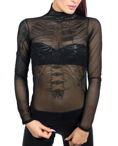 CYBERDOG : LAYER MESH L/S TOP RIB CAGE