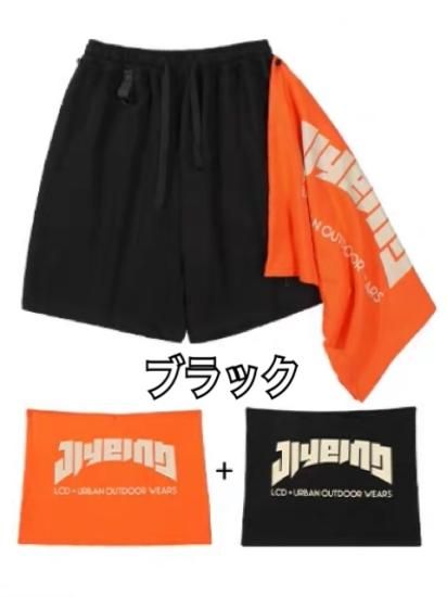 JIYEIND : Flag Shorts