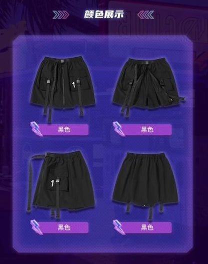 JIYEIND : Belted Fake Skirt