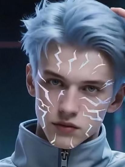 Cyberpunk Face Tatoo