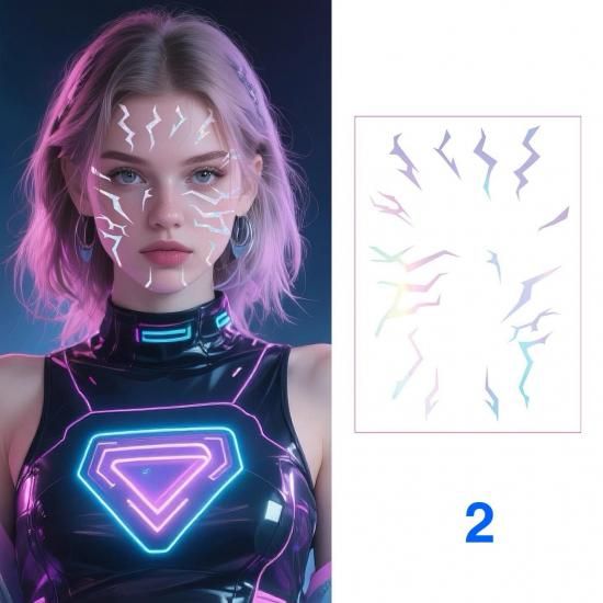 Cyberpunk Face Tatoo