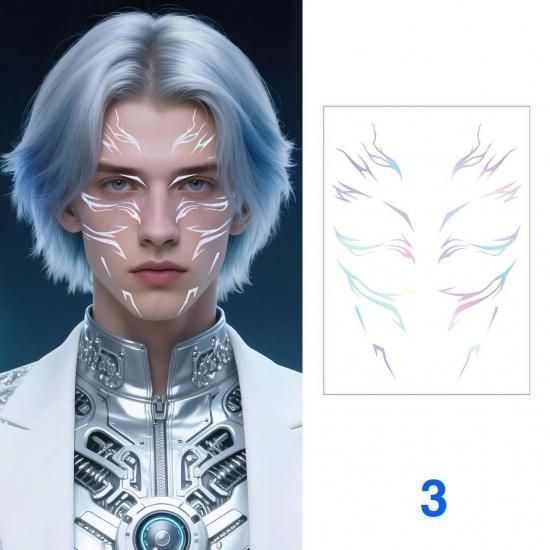 Cyberpunk Face Tatoo