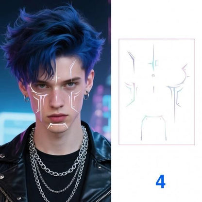 Cyberpunk Face Tatoo