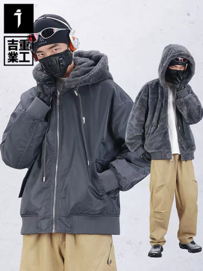JIYEIND : REBERSIBLE JUMPER / SHORTFUR